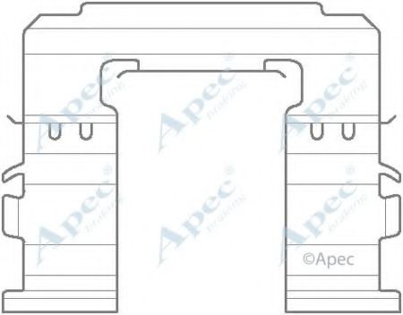 Комплектующие, тормозные колодки APEC braking KIT1141