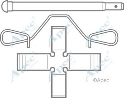 Комплектующие, тормозные колодки APEC braking KIT207