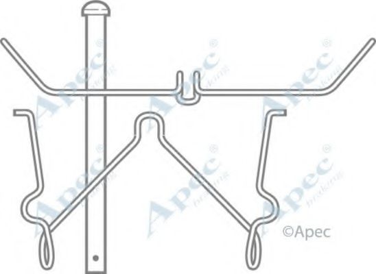 Комплектующие, тормозные колодки APEC braking KIT281