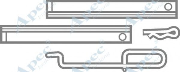 Комплектующие, тормозные колодки APEC braking KIT283