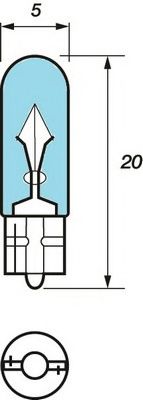 Лампа накаливания, освещение щитка приборов MOTAQUIP VBU286B