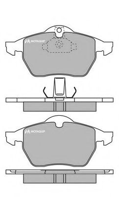 Комплект тормозных колодок, дисковый тормоз MOTAQUIP LVXL987