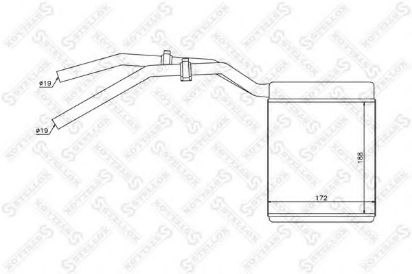 Теплообменник, отопление салона STELLOX 10-35137-SX