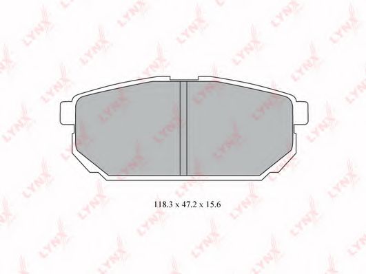 Комплект тормозных колодок, дисковый тормоз LYNXauto BD-4413
