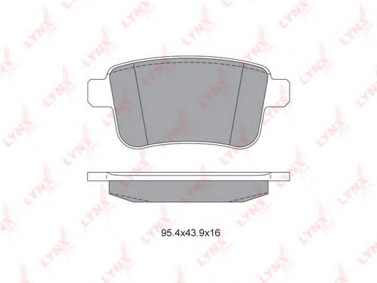 Комплект тормозных колодок, дисковый тормоз LYNXauto BD-6319