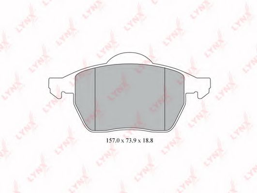 Комплект тормозных колодок, дисковый тормоз LYNXauto BD-7813
