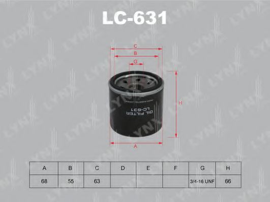 Масляный фильтр LYNXauto LC-631