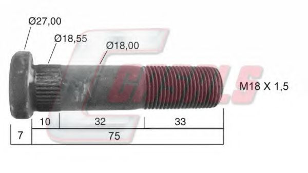 Болт крепления колеса CASALS 21201