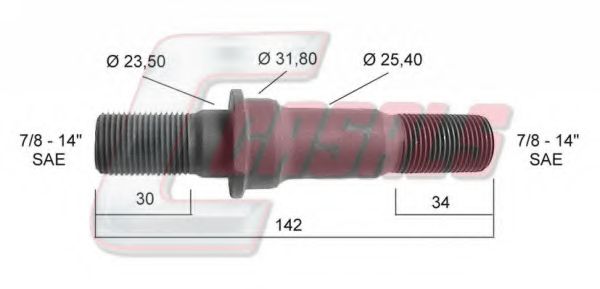 Болт крепления колеса CASALS 21317