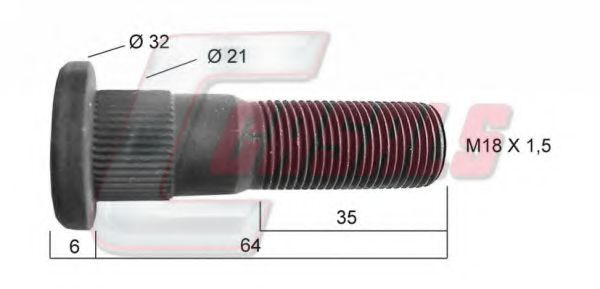 Болт крепления колеса CASALS 21407