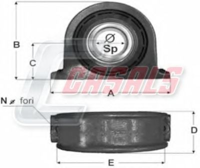 Подвеска, карданный вал CASALS ST38