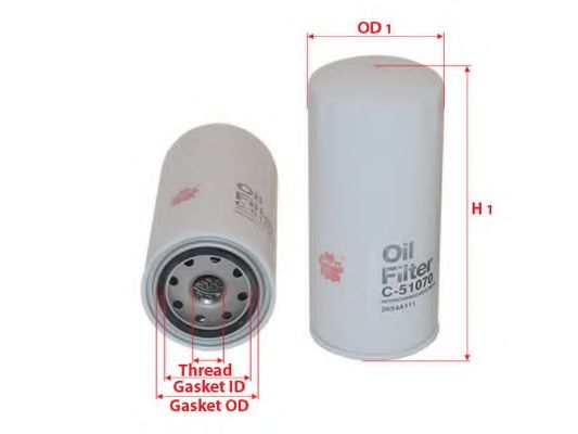 Масляный фильтр SAKURA  Automotive C-51070