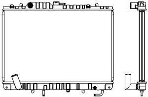 Радиатор, охлаждение двигателя SAKURA  Automotive 1321-0240