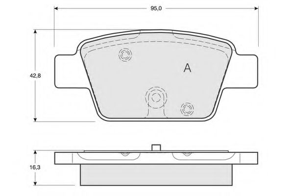 Комплект тормозных колодок, дисковый тормоз PROCODIS FRANCE PF1251