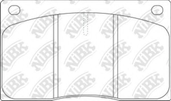 Комплект тормозных колодок, дисковый тормоз NiBK PN0121