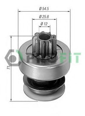 Привод с механизмом свободного хода, стартер PROFIT 1910-8059