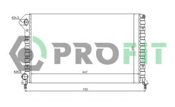 Радиатор, охлаждение двигателя PROFIT PR 2210A1