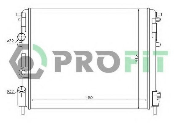 Радиатор, охлаждение двигателя PROFIT PR 6032A1