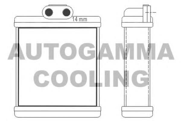 Теплообменник, отопление салона AUTOGAMMA 104104