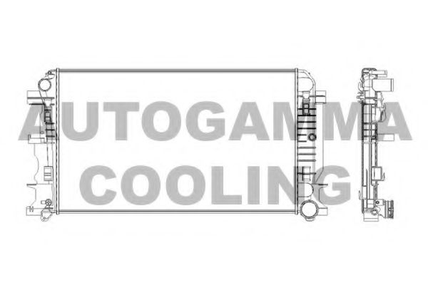 Радиатор, охлаждение двигателя AUTOGAMMA 104573