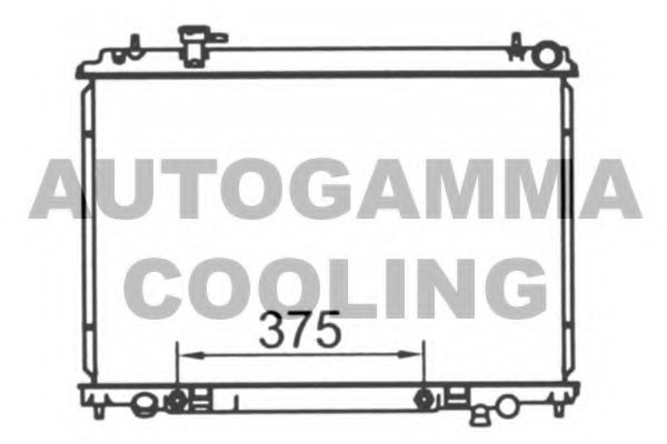 Радиатор, охлаждение двигателя AUTOGAMMA 104858