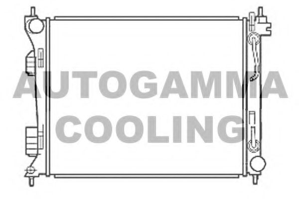 Радиатор, охлаждение двигателя AUTOGAMMA 107068