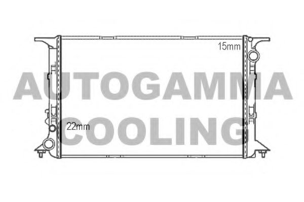 Радиатор, охлаждение двигателя AUTOGAMMA 107403
