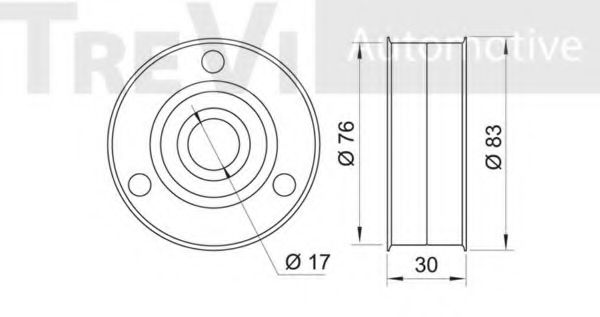 Паразитный / ведущий ролик, поликлиновой ремень TREVI AUTOMOTIVE A1068