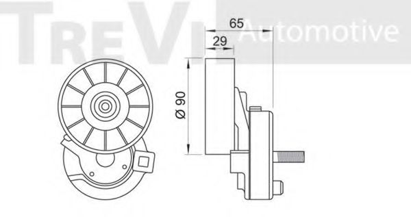 Натяжная планка, поликлиновой ремень TREVI AUTOMOTIVE TA1229