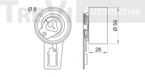 Натяжной ролик, ремень ГРМ IPD 153385
