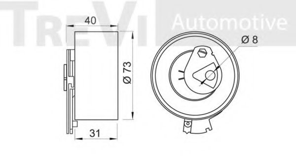 Натяжной ролик, ремень ГРМ BERTOLOTTI 57571