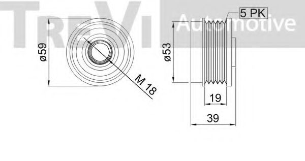 Механизм свободного хода генератора TREVI AUTOMOTIVE AP1203