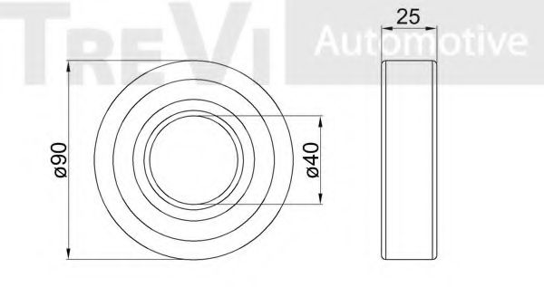 Комплект подшипника ступицы колеса TREVI AUTOMOTIVE 43062