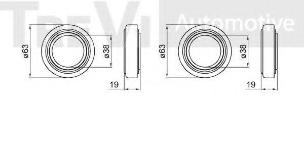 Комплект подшипника ступицы колеса TREVI AUTOMOTIVE 30421