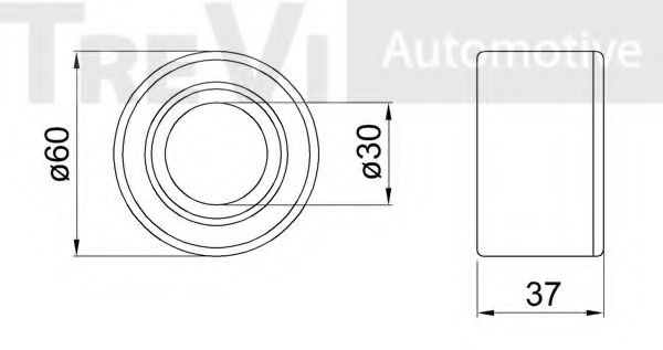 Комплект подшипника ступицы колеса TREVI AUTOMOTIVE 60052