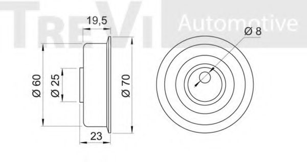 Натяжной ролик, ремень ГРМ BERTOLOTTI 57193