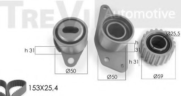 Комплект ремня ГРМ TREVI AUTOMOTIVE KD1199