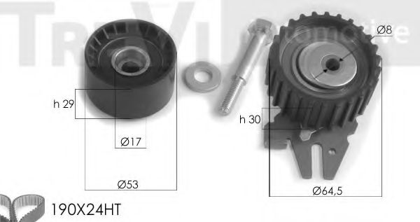 Комплект ремня ГРМ TREVI AUTOMOTIVE KD1231