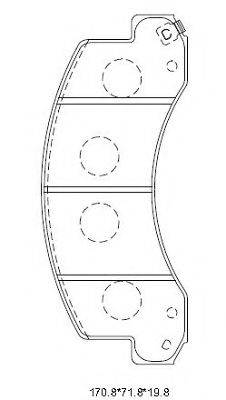 Комплект тормозных колодок, дисковый тормоз ASIMCO KD4403