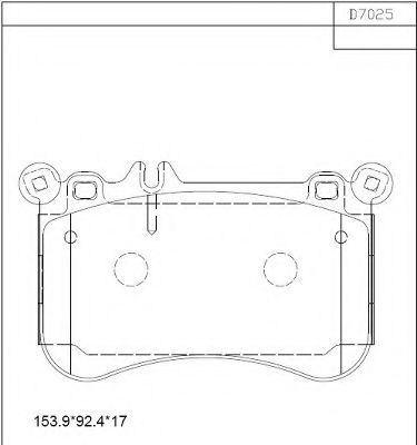Комплект тормозных колодок, дисковый тормоз ASIMCO KD7025