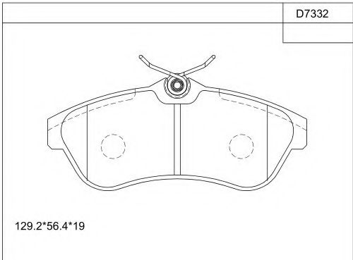 Комплект тормозных колодок, дисковый тормоз ASIMCO KD7332