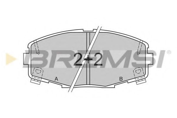 Комплект тормозных колодок, дисковый тормоз BREMSI BP2378