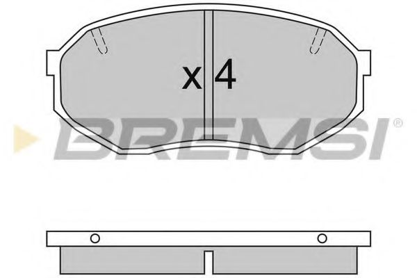 Комплект тормозных колодок, дисковый тормоз BREMSI BP2421
