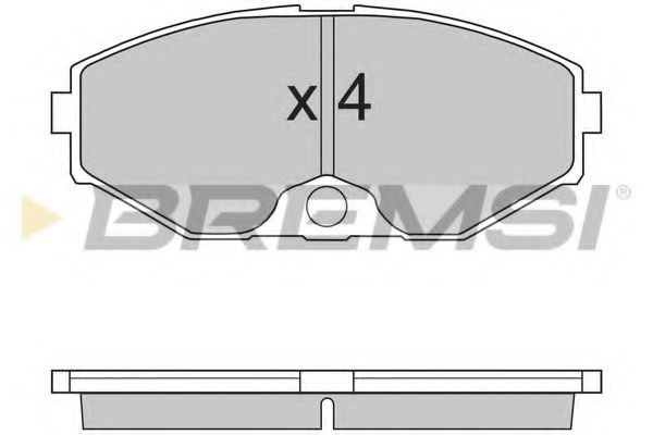 Комплект тормозных колодок, дисковый тормоз BREMSI BP2722