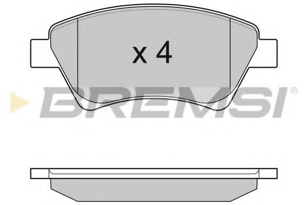 Комплект тормозных колодок, дисковый тормоз BREMSI BP3072