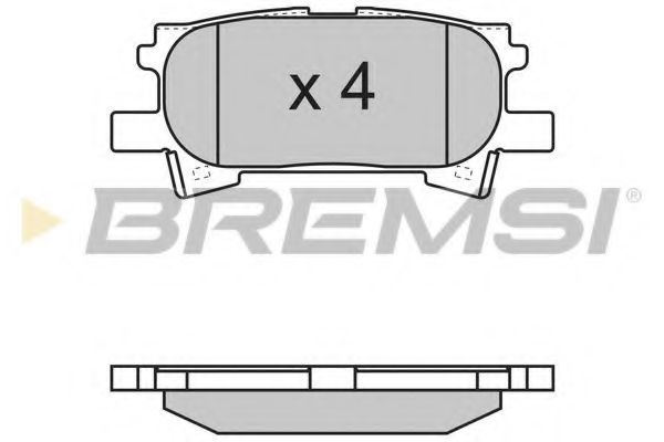 Комплект тормозных колодок, дисковый тормоз BREMSI BP3169