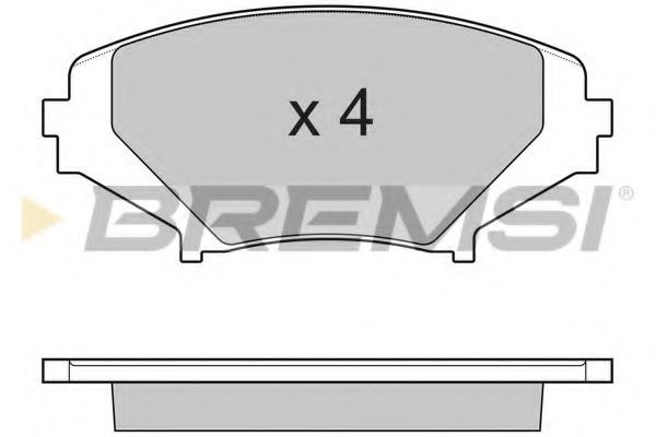 Комплект тормозных колодок, дисковый тормоз BREMSI BP3170