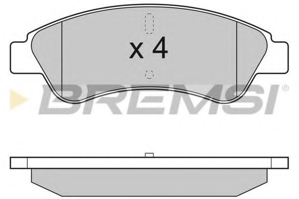 Комплект тормозных колодок, дисковый тормоз BREMSI BP3286