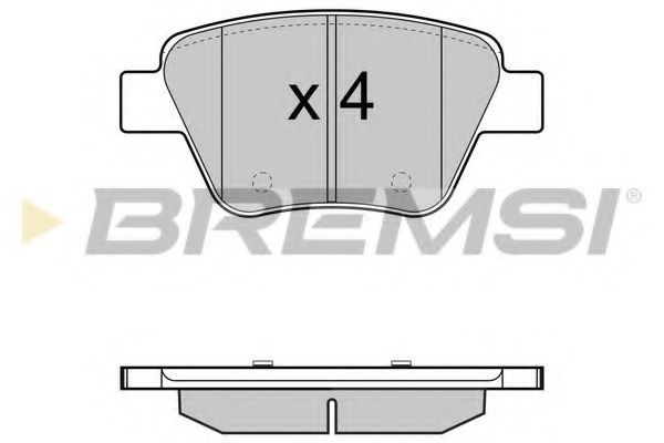 Комплект тормозных колодок, дисковый тормоз BREMSI BP3429