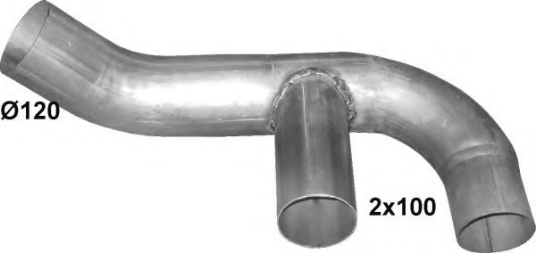 Труба выхлопного газа POLMO 79.08